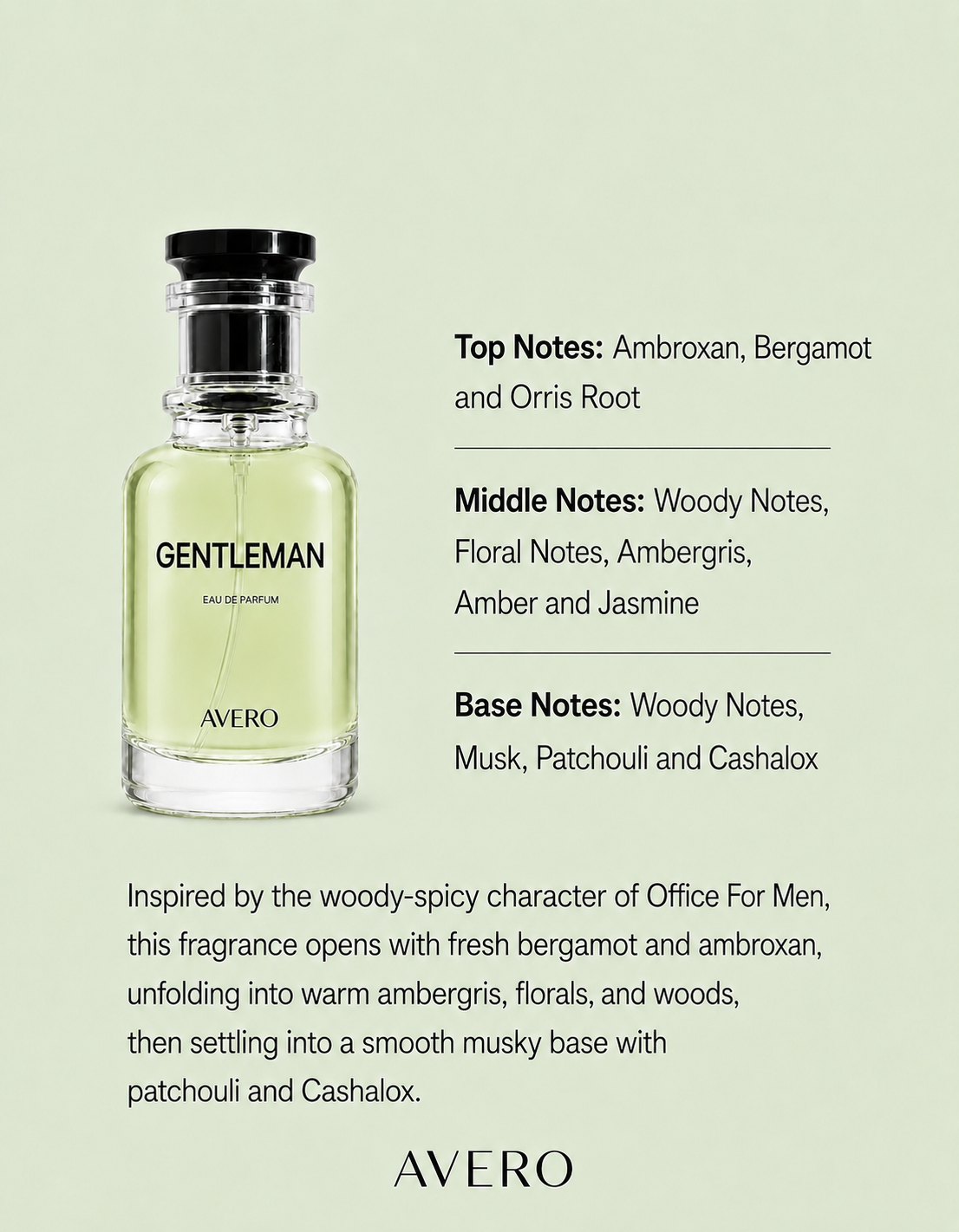Avero Gentleman – Men Eau de Parfum 50ml | Inspired by Office For Men