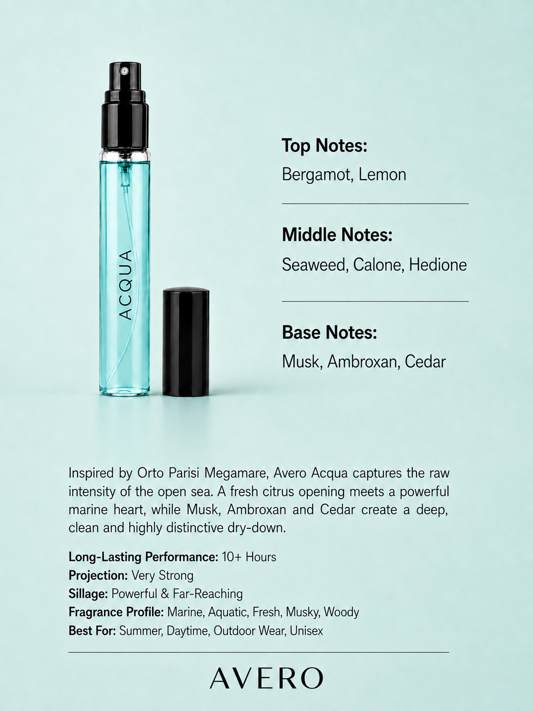 Avero Acqua – Eau de Parfum | Inspired by Orto Parisi Megamare