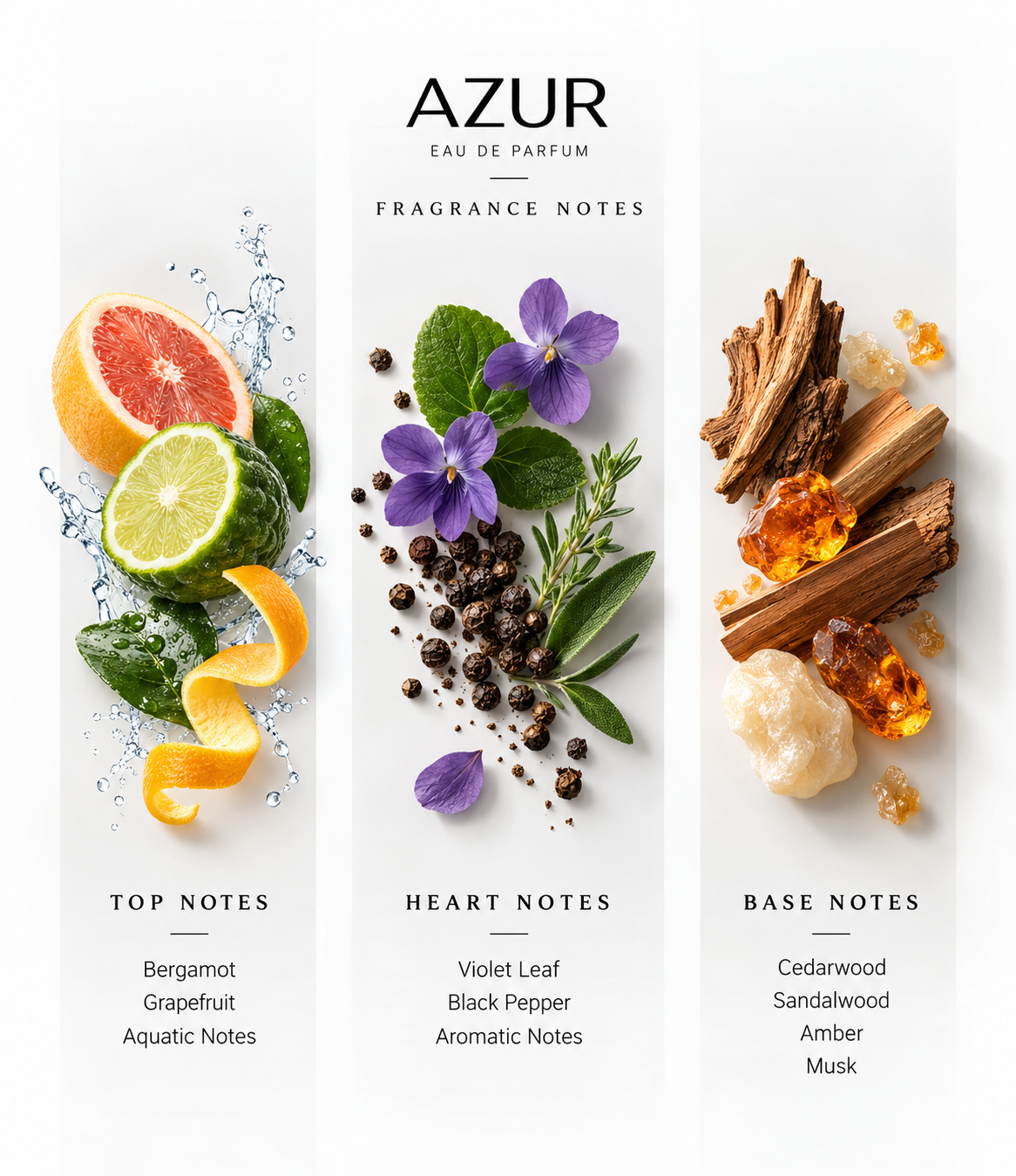 Avero Azur Eau de Parfum 50ml | Hybrid Version - Inspired by Bleu de Chanel Parfum X Versace Dylan Blue